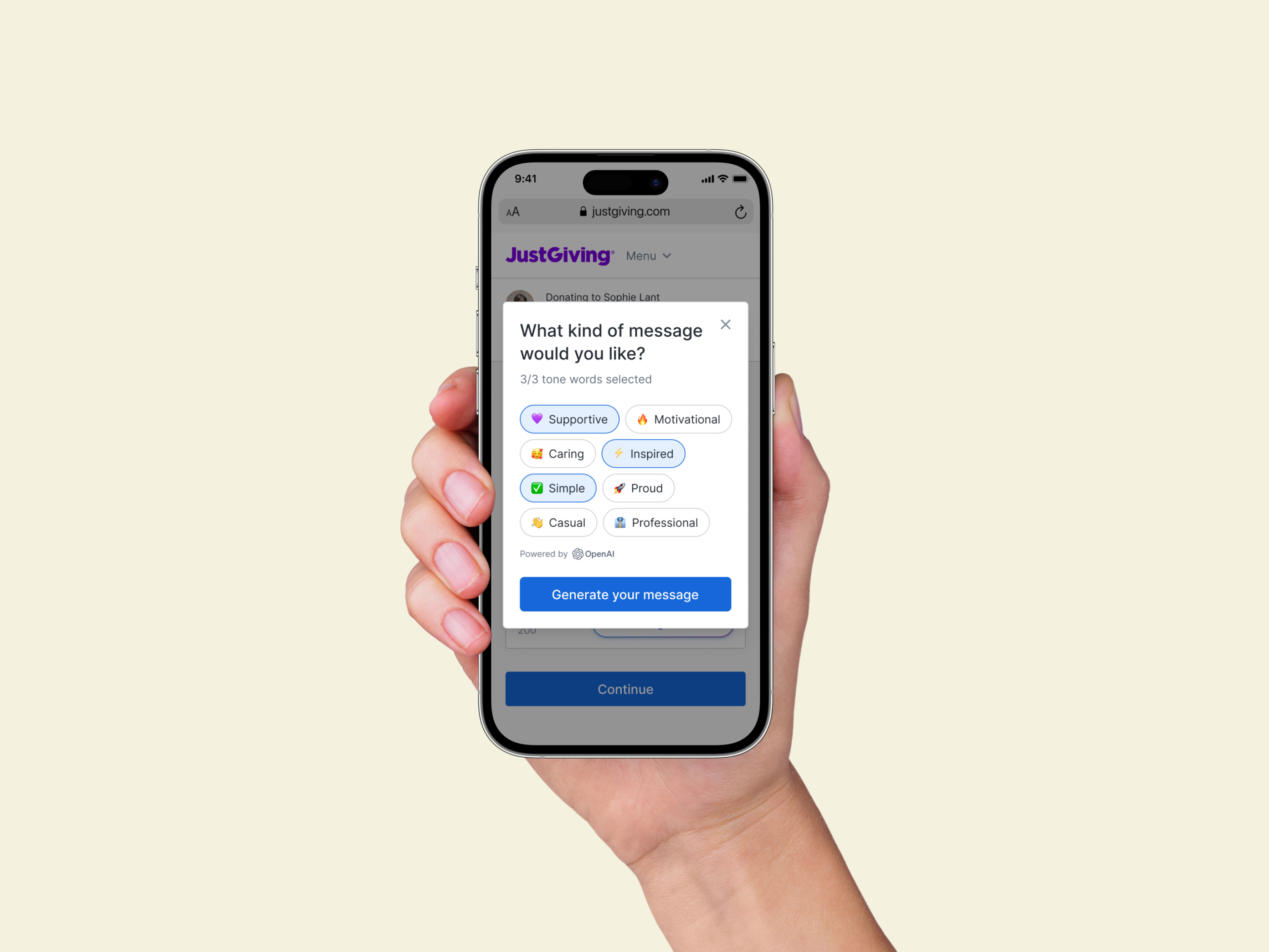 Preview of AI Message Assistant project